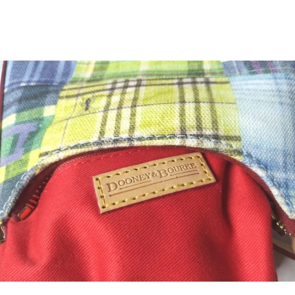 Vintage Dooney & Bourke Bitsy Bag Plaid Purse Mini Handbag - Picture 8 of 9